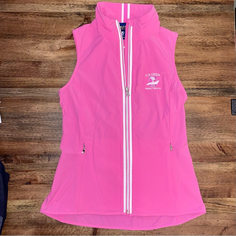 Women’s Small, Polo Golf, US Open, Pebble Beach 2019 Pink Zip Up Vest